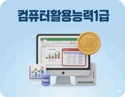 컴퓨터활용능력 1급 (필기+실기) 자격증 취득